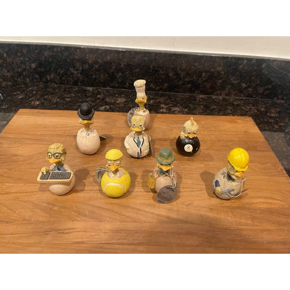 Vintage Eggbert Figurines Lot of 8